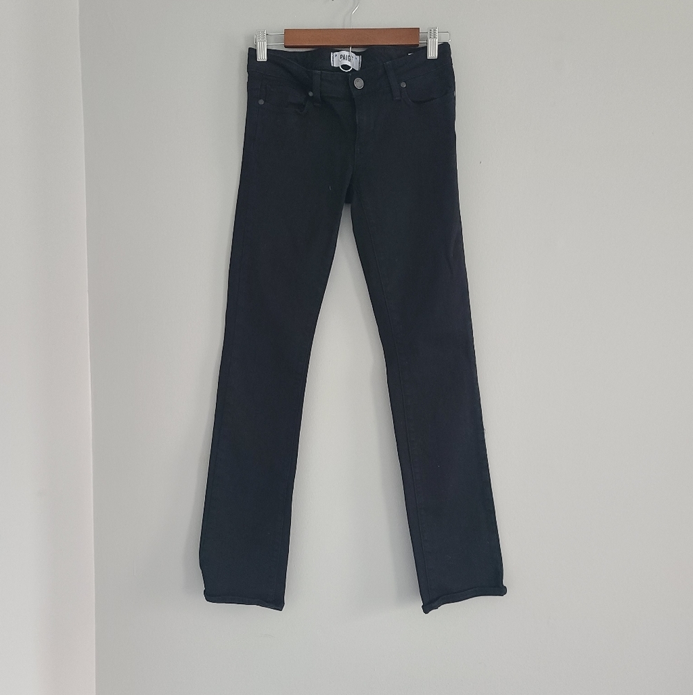 Paige Black Jeans Skyline Straight Petite Size 26